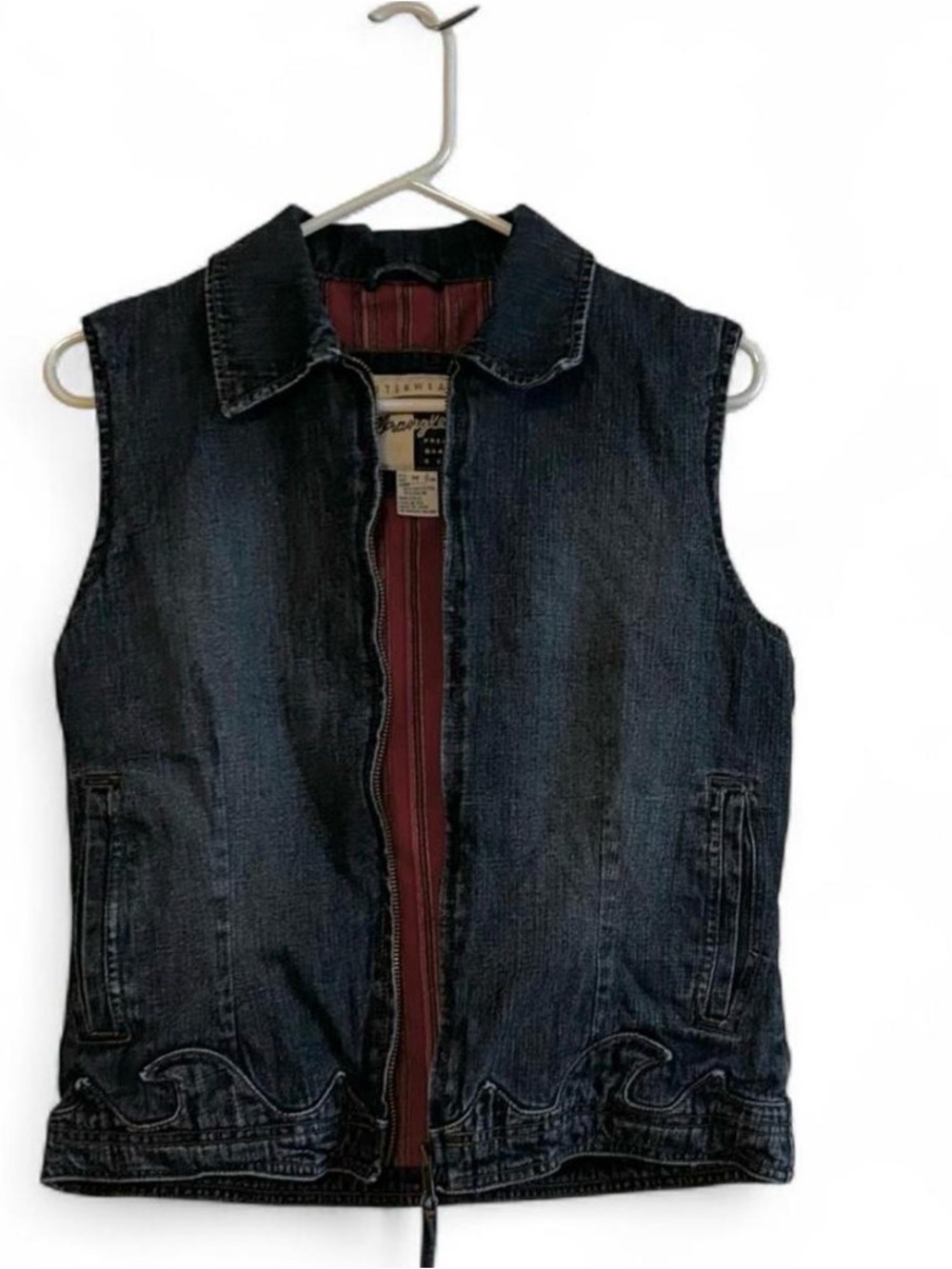Wrangler lined denim Vest size M
